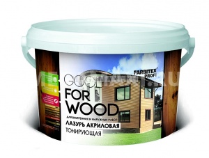 Состав акриловый защитно-красящий Лазурь рябина (0.9 л) FARBITEX ПРОФИ GOOD FOR WOOD Состав акриловый защитно-красящий Лазурь рябина (0.9 л) FARBITEX ПРОФИ GOOD FOR WOOD