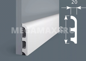 PX014 Плинтус Экополимер COSCA DECOR COSCA Экополимер 99х20х2000мм (6шт/уп)