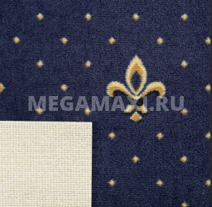 Коммерческий ковролин для отелей, офисов.3,68м. 8977 Лилия (Синий)Рулоном-15м или 30,5м.