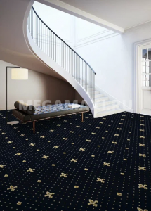 Коммерческий Ковролин 4м. Коронки синие (Турция) 100%PA КМ2