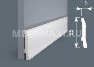  PX020 Плинтус Экополимер COSCA DECOR COSCA Экополимер 85х15х2000мм (14шт/уп)